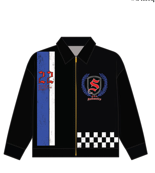 SS Champions LS Denim Letterman Jacket